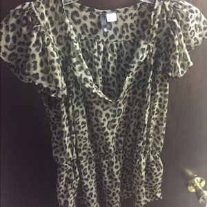 H&M Leopard Blouse